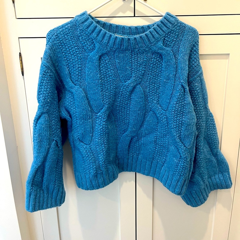 Maeve by Anthropologie, Blue Boatneck Sweater, size XS